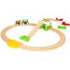 imageBRIO My First Railway Beginner Pack  18Piece FSCCertified Wood Train Set  Compatible with All BRIO Sets  Includes Rainbow Bridge ampamp Rattle Wagon  Safe Play  Toddlers Ages 18 Months ampamp OlderRailway