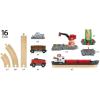 imageBRIO World  33061 Cargo Harbor Set  16Piece Train Set with Accessories Wooden Tracks  Ideal Gift for Kids Aged 3  Certified Sustainable MaterialsBRIO World  33061 Cargo Harbor Set  16Piece Train Set with Accessories Wooden Tracks  Ideal Gift for Kids Aged 3  Certified Sustainable Materials