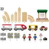 imageBRIO World  33209 Rail ampamp Road Travel Set  33 Piece Train Toy with Accessories and Wooden Tracks for Kids Ages 3 and Up