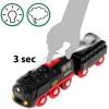 imageBRIO World BatteryOperated Steaming Train  3Piece Motorized Train Engine for Wooden Track with Lights and KidFriendly Steam  Interactive Play with ForwardReverse  for Kids 3 ampamp UpModern