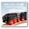 imageBRIO World BatteryOperated Steaming Train  3Piece Motorized Train Engine for Wooden Track with Lights and KidFriendly Steam  Interactive Play with ForwardReverse  for Kids 3 ampamp UpModern