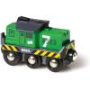 imageBRIO World Freight Battery Engine  BatteryOperated Toy Train for Wooden Tracks  Powerful Motorized Train Engine Pulls The Longest Sets  Works with All Railway Sets  Ages 3 ampamp UpEngine