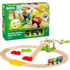 imageBRIO My First Railway Beginner Pack  18Piece FSCCertified Wood Train Set  Compatible with All BRIO Sets  Includes Rainbow Bridge ampamp Rattle Wagon  Safe Play  Toddlers Ages 18 Months ampamp OlderRailway