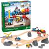 imageBRIO World Rail ampamp Road Loading Set  32Piece FSCCertified Wood Train Set ampamp Accessories  Special Crane Car Flatbed Tracks ampamp More  Works with All Wooden Railway Sets  Fun Play for Ages 3Set