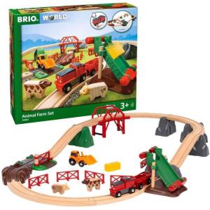 imageBRIO 33984 Animal Farm Set  Engaging Wooden Toy Train Set for Kids  Enhances Motor Skills  FSCCertified Wood  Ideal for Ages 3 and UpBRIO 33984 Animal Farm Set  Engaging Wooden Toy Train Set for Kids  Enhances Motor Skills  FSCCertified Wood  Ideal for Ages 3 and Up