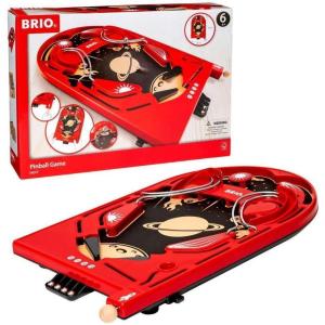 imageBRIO 34017 Pinball Game  Classic Vintage Arcade Style  Engaging Brain Game for Kids and Adults  Ideal Gift for Ages 6 and Up RedPinball Game