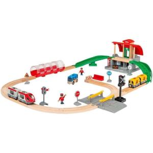 imageBRIO Central Station Set  Interactive Wooden Train Track Set  KidEngaging Design  Safety Certified  FSCCertified Wood