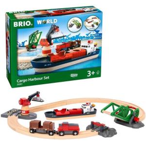 imageBRIO World  33061 Cargo Harbor Set  16Piece Train Set with Accessories Wooden Tracks  Ideal Gift for Kids Aged 3  Certified Sustainable MaterialsBRIO World  33061 Cargo Harbor Set  16Piece Train Set with Accessories Wooden Tracks  Ideal Gift for Kids Aged 3  Certified Sustainable Materials