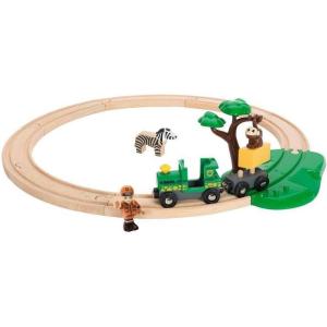 imageBRIO World  33720 Safari Railway Set  Imaginitive Wooden Toy Train Set for Toddlers  Creative Play  Expansion Compatible Safety Tested  Ideal for Kids Age 3 and Up