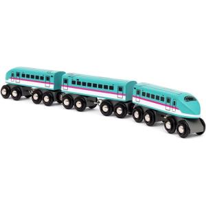 imageBRIO World  36086 Trains of The World Shinkansen Hayabusa Train  Wooden Toy Train for Kids Aged 3 Years Up
