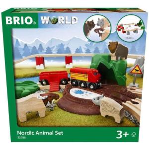 imageBRIO World 33988 Nordic Animal Set  Premium Wooden Toy Train Set for Kids  Interactive Fun  Compatible with Other BRIO Sets  FSC Certified Sustainable Toy
