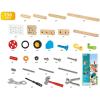 imageBRIO Builder 34587 Construction Set  136Piece STEM Toy with Wood and Plastic for Kids  Enhances Creative Skills  Safety Tested  Age 3 and UpConstruction Set