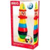 imageBRIO Infant ampamp Toddler 30120  Stacking Clown  9 Piece Wood Stacking Toy for Kids Ages 1 and Up
