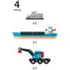 imageBRIO World  33534 Container Ship and Crane Wagon  Premium 4Piece Kids Train Set Toy  Enhances Motor Skills ampamp Creativity  Compatible with All Toys  Ideal for Toddlers Age 3