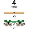 imageBRIO World  33696 Lumber Loading Wagon  4 Piece Toy Train Set for Kids  FSCCertified Wooden Components  Ideal for Ages 3 and Up  Green