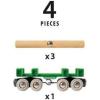 imageBRIO World  33696 Lumber Loading Wagon  4 Piece Toy Train Set for Kids  FSCCertified Wooden Components  Ideal for Ages 3 and Up  Green