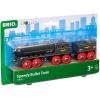imageBRIO World  33697 Speedy Bullet Train  Engaging 2Piece Wooden Toy Train Set  Ideal for Kids Age 3  Enhances Motor Skills  Compatible Railway Toys  FSC Certified Materials