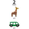 imageBRIO World  33724 Giraffe and Wagon Set  Imaginative Play Toy Train Accessory for Kids  FSCCertified Wood  Engineered for Toddlers 3 and Up Green