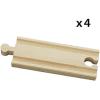 imageBRIO World 33334  Premium Short Straight Tracks  4 Piece Wooden Train Toy Set for Kids  Enhances Motor Skills  FSCCertified Wood  Compatible with All BRIO Train Sets