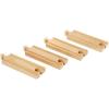 imageBRIO World 33334  Premium Short Straight Tracks  4 Piece Wooden Train Toy Set for Kids  Enhances Motor Skills  FSCCertified Wood  Compatible with All BRIO Train Sets