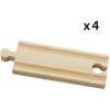 imageBRIO World 33334  Premium Short Straight Tracks  4 Piece Wooden Train Toy Set for Kids  Enhances Motor Skills  FSCCertified Wood  Compatible with All BRIO Train Sets