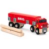 imageBRIO World 33657  Lumber Truck  6Piece Wooden Toy Train Set  Ideal for Kids Ages 3 and Up  Made with Sustainable Wood  Magnetic Crane Compatible