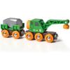 imageBRIO World 33698  Clever Crane Wagon Set  4 Piece Wooden Toy Train Set for Kids  Imaginative Play  Compatibility with Other Sets  FSCCertified WoodCrane Wagon