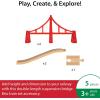 imageBRIO World Double Suspension Bridge  FSCCertified Longest Wooden Train Track Bridge  Compatible with All BRIO Railway Sets  5Piece Set of 2 Bridges ampamp 3 Tracks  Creative Fun for Kids Ages 3 ampamp Up