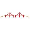 imageBRIO World Double Suspension Bridge  FSCCertified Longest Wooden Train Track Bridge  Compatible with All BRIO Railway Sets  5Piece Set of 2 Bridges ampamp 3 Tracks  Creative Fun for Kids Ages 3 ampamp Up