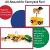 imageBRIO World Farm Train Set  5Piece FSCCertified Accessories  Works with All Wooden Railway Sets  Includes Engine Horse Cow ampamp Livestock Cars  Fun Play for Kids Ages 3 ampamp UpBRIO World 33404  Farm Train  5Piece Wooden Toy Train Set for Kids  Ideal for Ages 3  Up  Certified Sustainable Materials