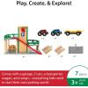 imageBRIO World Parking Garage  7Piece Wooden Toy Garage with 2 Cars 1 Transporter Wagon and Wooden Ramp Tracks  Works with All BRIO Train Sets  FSCCertified  Sparks Creativity ampamp Fun  Ages 3 ampamp UpParking Garage