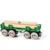 imageBRIO World  33696 Lumber Loading Wagon  4 Piece Toy Train Set for Kids  FSCCertified Wooden Components  Ideal for Ages 3 and Up  Green