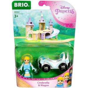 imageBRIO  33322 Disney Princess Cinderella ampamp Wagon  2 Piece Toy Train for Kids Ages 3 and Up