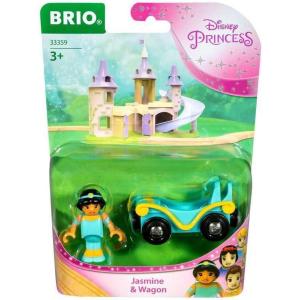 imageBRIO  33359 Disney Princess Jasmine ampamp Wagon  2 Piece Toy Train for Kids Ages 3 and Up Multicolor