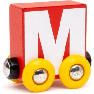 imageBRIO  Letter Train M  Wooden Train Set Accessory Toy for Kids Age 2 Years Up