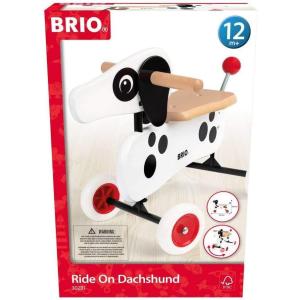 imageBRIO 30281 Dachshund Sausage Dog Ride Toddler Toy for Kids 12 Months and UpRide on Sausage Dog