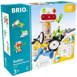 imageBRIO Builder 34587 Construction Set  136Piece STEM Toy with Wood and Plastic for Kids  Enhances Creative Skills  Safety Tested  Age 3 and UpRecord  Play Set