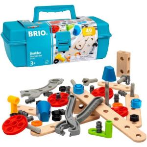 imageBRIO Builder Starter Set 34586  Comprehensive 49 Piece STEM Building Set  Enhanced with Wood and Plastic Pieces  Ideal Learning Toy for Kids Aged 3 and Up  MESH AccreditedStarter Set
