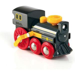 imageBRIO Old Steam Engine  Authentic Piston Action Toy  Ideal for Imaginative Play  Fully Compatible Wooden Railway Sets  Perfect for Ages 3