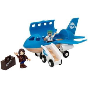 imageBRIO World  33306 Airplane  Stimulating Wooden Toy Plane Set  Enhances Creativity and Logical Thinking  Compatible with BRIO Railway Toys  for Kids Aged 3
