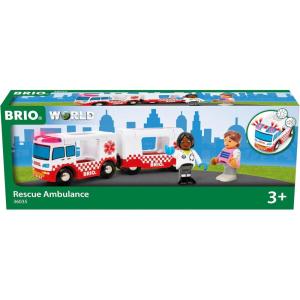 imageBRIO World  36035 Rescue Ambulance  Train Set Accessory for Kids Aged 3 Years Up