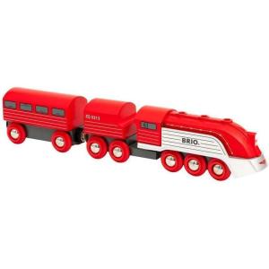 imageBRIO World 33557  Streamline Train Set  3Piece Wooden Toy Set  Designed for Speed  Fine Craftsmanship  Great for Kids Ages 3 and Up