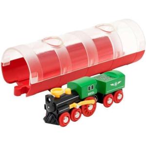 imageBRIO World 33892  Classic Steam Train ampamp Tunnel  3 Piece Wooden Toy Train Set  Perfect for Kids Age 3 and Up  FSCCertified Wood  Compatible with BRIO Sets