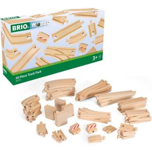 imageBRIO World Special Track Pack  50Piece Set  FSCCertified Wooden Train Track Pieces  Expand Creativity  Compatible with All BRIO Railway Sets  Kids Ages 3 ampamp UpPack
