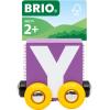 imageBRIO  Letter Train Y  Wooden Train Set Accessory Toy for Kids Age 2 Years Up