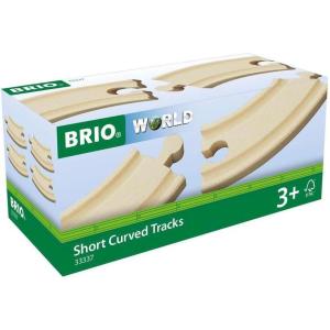 imageBRIO World 33337  Premium 4Piece Short Curved Tracks  Wooden Train Toy Set for Kids amp Toddlers  Age 3  Versatile amp Compatible  FSCCertified Sustainable Wood  Child ASIN B08J88V5QW