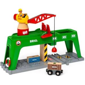 imageBrio Container Crane  Magnetic Hook Crane Toy  FSCCertified Craftsmanship  Enhances Motor Skills  Perfect Addition to Brio Railway Set  Suitable for Children Aged 3
