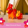 image:imageBRIO Flora Zinnia amp Peach Figures  2Piece Character amp Buddy Set  Nature Inspired Imaginative Play  for Girls and Boys  Ages 3