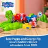 image:imageBRIO World Peppa Pig Train Set  18Piece FSCCertified Wooden Railway Set  Includes Peppa and George Figures  Works with All BRIO Train Sets  Ages 3