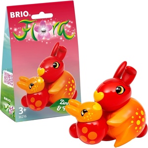 image:imageBRIO Flora Zinnia amp Peach Figures  2Piece Character amp Buddy Set  Nature Inspired Imaginative Play  for Girls and Boys  Ages 3